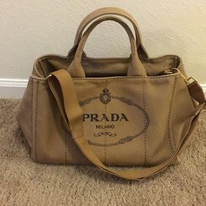 Prada Canapa Tote Tobacco